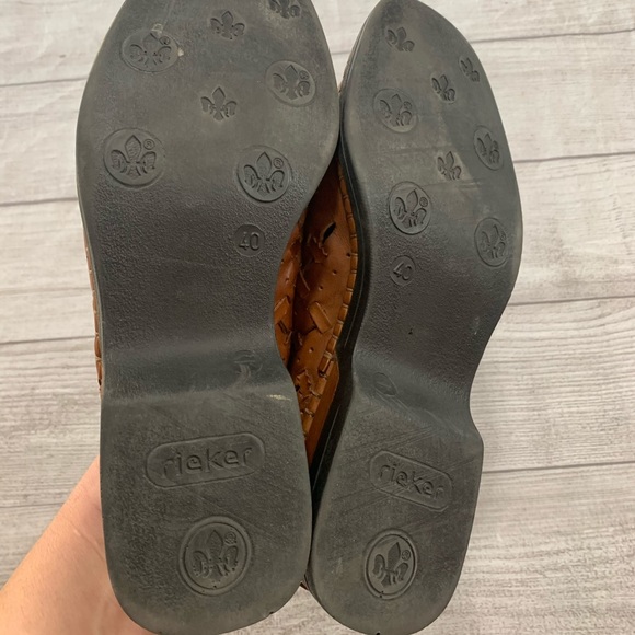 Rieker Womens Size 40 / 9 Brown Leather Shoes - Picture 8 of 12